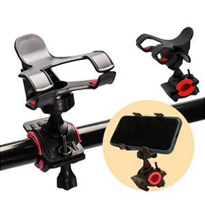 Suporte Celular Moto Bicicleta Gps Garra Universal Trilha Ciclismo Bike Pedestal Para Microfone Música Cifra 360º