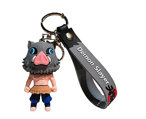 Chaveiro Boneco Inosuke Hashibira: Demon Slayer Kimetsu no Yaiba Anime Mangá