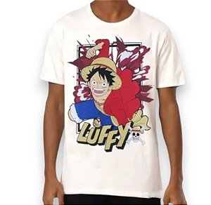 Camiseta Luffy Branca: One Piece