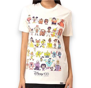 Camiseta Disney 100 Cute Celebration Off White