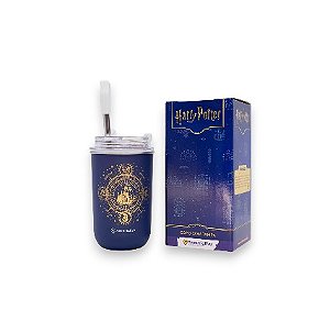 Copo Neo com Canudo Hogwarts Blue – Harry Potter