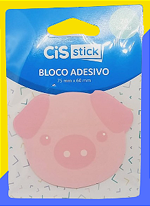 Bloco Adesivo Decorado Porquinho ST0409 -CIS Stick - 75x60mm 20 Folhas - unidade