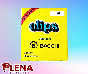 Clips 4/0 Galvanizado Leve 50 Un - Bacchi