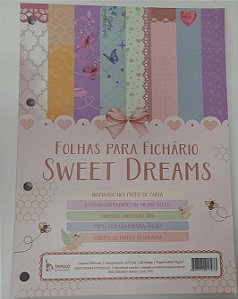folhas para fichario sweet dreams