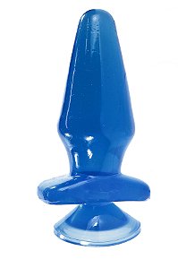 Plug Anal Bombyba e Ventosa  Azul 14 cm x 6 cm