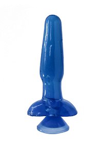 Plug Anal Ventura com  Ventosa   19 cm x 4,5 cm Azul