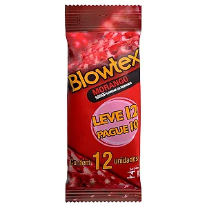 Preservativo Sabor Morango 12 Unidades Blowtex