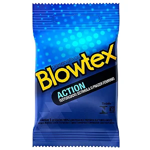 Preservativo Action Texturizado 03 Unidades Blowtex