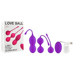 Love Ball 2 Em 1 Bolas E Vibrador Roxo