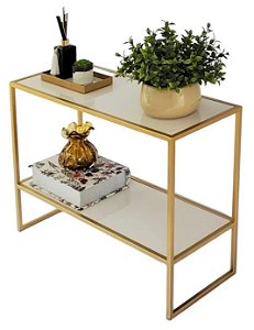 Mesinha Lateral com Duas Prateleiras