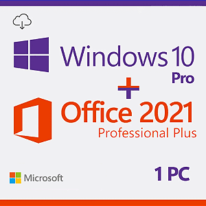 Licença Windows 10 Pro e Office 2021 vitalício