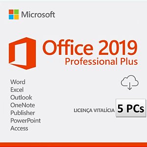 Licença Office 2019 Pro - 5 Pcs