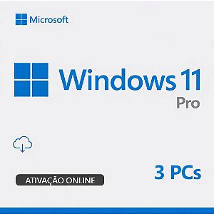 Licença Windows 11 Pro para 3 Pcs
