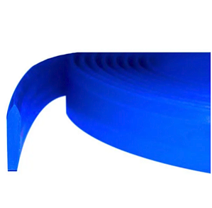 Tira De Borracha Poliuretana Chanfrado Azul 80Shors - 50cm