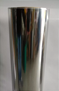 Adesivo Poliester Prata (Semi Espelhado) - 1 Metro de largura