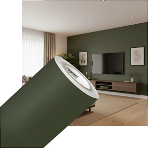 Adesivo Gold Fórmica Satin Verde Oliva 1,22m Imprimax