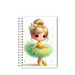 Caderno A5 Doce bailarina verde