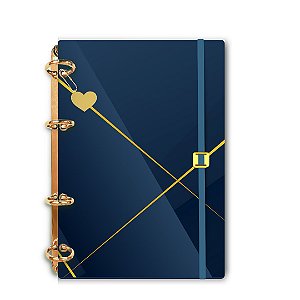 Fichário A5 Ouro Marinho