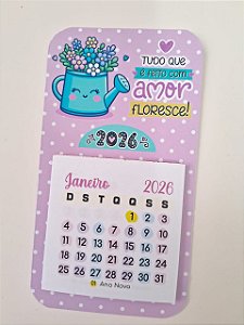 Calendário - Feito com amor - 10 unidades