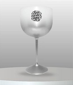 Taça de Gim Personalizada Acrílico Cinza 580ml - kit 10 unidades