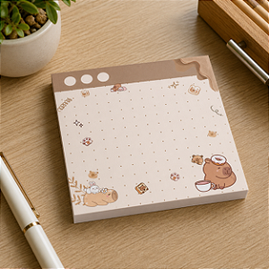 Bloquinho Decorado 9x9cm  - Capivara