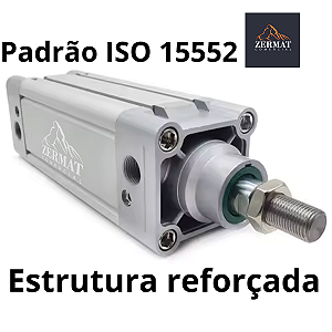 Cilindro Pneumático ISO Ø32 Dupla Ação com Amortecimento e Embôlo Magnético