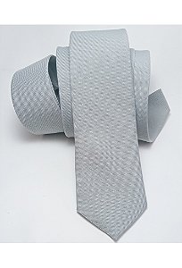 gravata cinza claro slim fosca