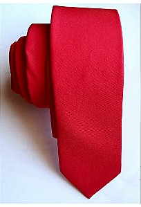 gravata vermelha slim