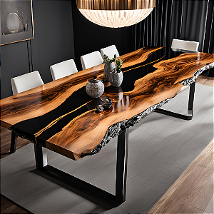 River Table Cenere Nera - 2,40m x 1,00m