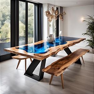River Table Blue Horizon - 2,20m x 1,00m