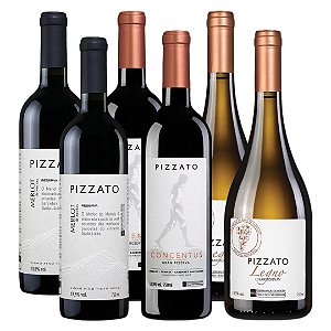 Kit Duplas De Pizzato Merlots  Concentus Legno