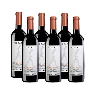 KIt 06 Vinhos Tinto Pizzato CONCENTUS Merlot/Tannat/Cabernet Sauvignon 750ml