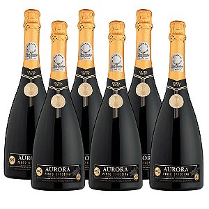 Kit 06 Espumantes Aurora Pinto Bandeira Extra Brut 750 ML