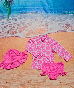 Conjunto Praia Flor Rosa