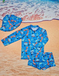 Conjunto Praia Dino Azul
