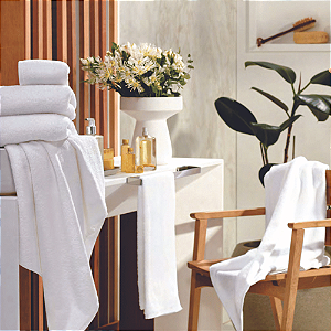Toalha de Rosto para Hotel Premium Pérola  45x85cm  Teka Profiline Luxury