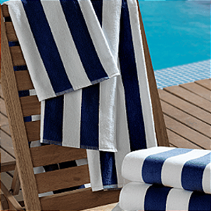 Toalha de Piscina para Hotel Ibiza Teka Profiline Cor Azul escuro  (Banhão 86x160)