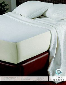 Protetor de Colchão Solteiro Hotel com elástico Comfort Dry Repele Água  100x200cm Teka Profiline