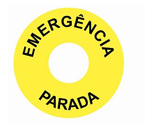 Adesivo de Identificação para Botão de Emergência 22mm