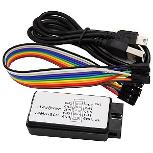 Analisador Lógico 8 Canais 24MHz USB Logic Analyzer
