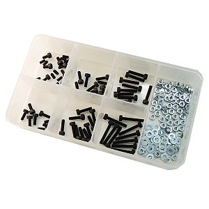 Kit Parafusos Allen Padrão M3 + Porcas + Arruelas