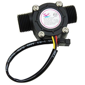 Sensor Hall Fluxo Vazão Água YF-S201 1/2 - 30l/m