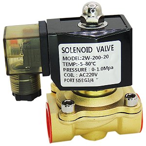 Válvula Solenoide 2/2 Normalmente Fechada Rosca 3/4 220V