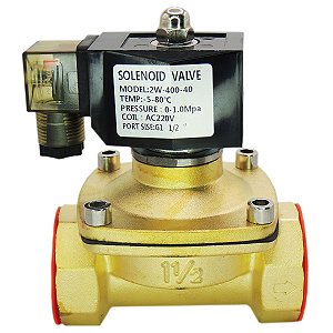 Válvula Solenoide 2 Vias Normal Fechada 1.1/2 Polegada 220v