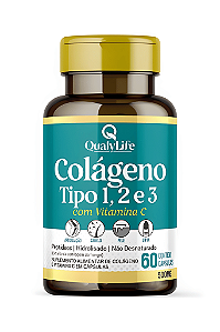 Colágeno Tipo 1, 2 e 3 500mg 60 Capsulas - QualyLife