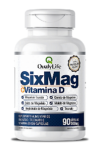 SixMag (Treonato) Com Vit D 90 Capsulas - QualyLife