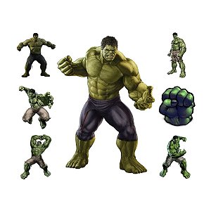 Kit Display De Festa Infantil Hulk 1 totem + 5 Displays