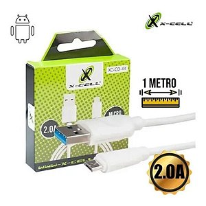 CABO P/CELULAR USB X V8 2,0A X-CELL 1 MT XC-CD-44 BAZZI