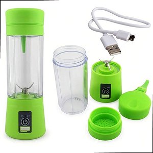 Mini Liquidificador Portátil 380ml Recarregável Rosa 110v/220v