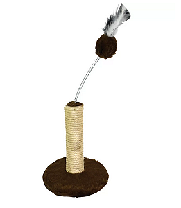 Brinquedo Arranhador São Pet Para Gatos 1 Plataforma Marrom